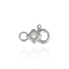 Lobster Locks With Diamonds (6.9 x 11.3 mm)