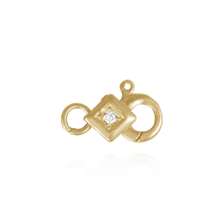 Lobster Locks With Diamonds (6.9 x 11.3 mm)