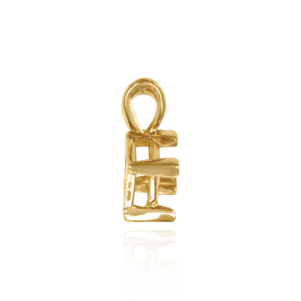 Square V-End Double Flat Wire Pendants in 14K Gold (2.50 mm - 5.00 mm)