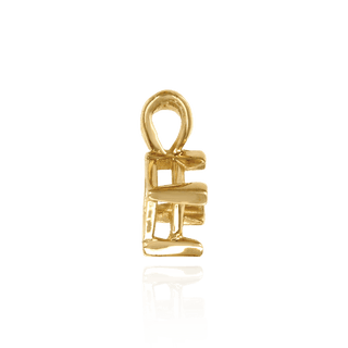 Square V-End Double Flat Wire Pendants in 14K Gold (2.50 mm - 5.00 mm)