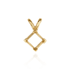 Square V-End Double Flat Wire Pendants in 14K Gold (2.50 mm - 5.00 mm)