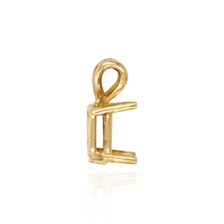 Square Four Prong Double Wire Pendants in 14K Gold (2.50 mm - 10.25 mm)