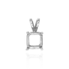 Square Four Prong Double Wire Pendants in 14K Gold (2.50 mm - 10.25 mm)