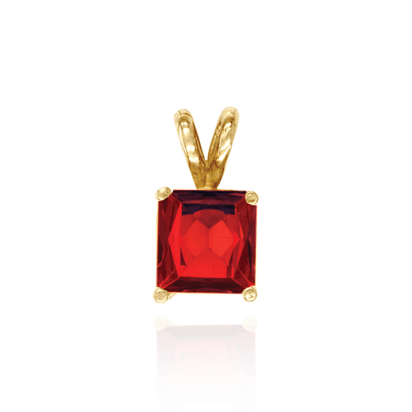 Square Four Prong Double Wire Pendants in 14K Gold (2.50 mm - 10.25 mm)