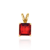 Square Four Prong Double Wire Pendants in 14K Gold (2.50 mm - 10.25 mm)