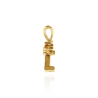 Triangle Shape V-End Pendants With 3 Accents in 14K Gold (3.00 mm - 9.00 mm)