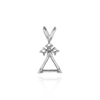 Triangle Shape V-End Pendants With 3 Accents in 14K Gold (3.00 mm - 9.00 mm)
