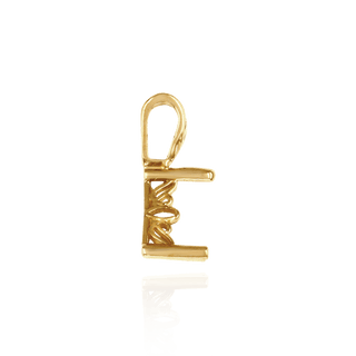 Triangle Shape Three Prong Filigree Pendants in 14K Gold (3.00 mm - 9.50 mm)