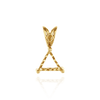Triangle Shape Three Prong Filigree Pendants in 14K Gold (3.00 mm - 9.50 mm)