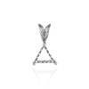 Triangle Shape Three Prong Filigree Pendants in 14K Gold (3.00 mm - 9.50 mm)
