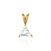 Triangle Shape Three Prong Filigree Pendants in 14K Gold (3.00 mm - 9.50 mm)