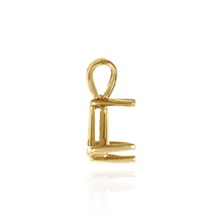 Triangle Shape Three Twin Prong Pendants in 14K Gold (3.50 mm - 9.50 mm)
