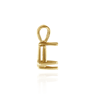 Triangle Shape Three Twin Prong Pendants in 14K Gold (3.50 mm - 9.50 mm)