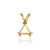 Triangle Shape Three Twin Prong Pendants in 14K Gold (3.50 mm - 9.50 mm)