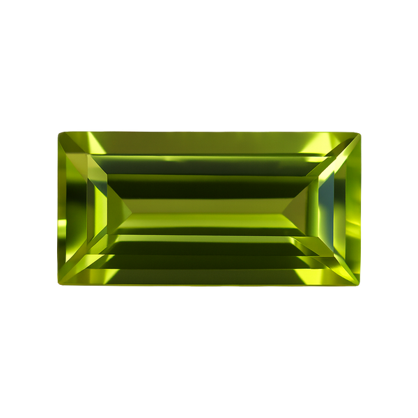 Baguette Peridot - August Birthstones