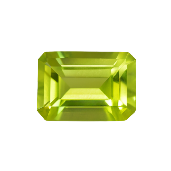 Emerald Shape Peridot - August Birthstones