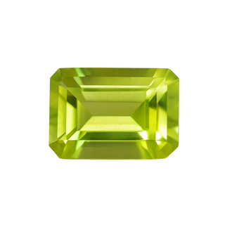 Emerald Shape Peridot - August Birthstones