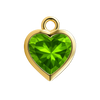 Diamond or Gemstone Heart Bezel Drop Charm in 14K Yellow Gold