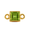 Diamond or Gemstone Square Bezel Bezel/Necklace Charm in 14K Yellow Gold