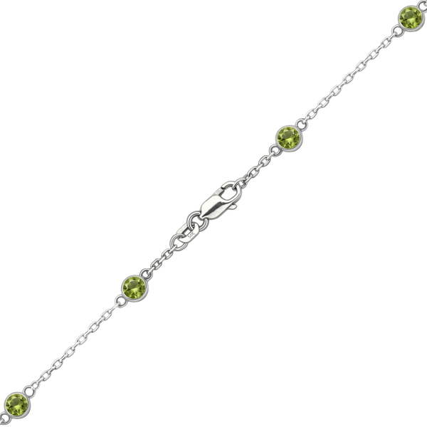 Bulk / Spooled Diamond by the Yard Cable Chain in 14K White Gold (Diamond Bezel: Every 1.5")