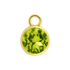Diamond or Gemstone Bezel Drop Charm in 14K Yellow Gold