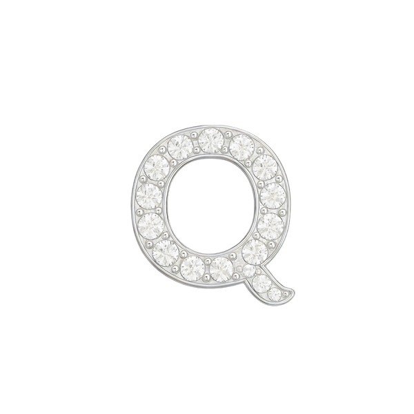 Large Initial Charm with Natural Diamonds Finding in 14K Gold (8 mm)