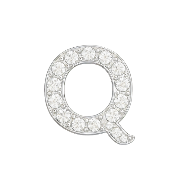 Large Initial Charm with Natural Diamonds Finding in 14K Gold (8 mm)