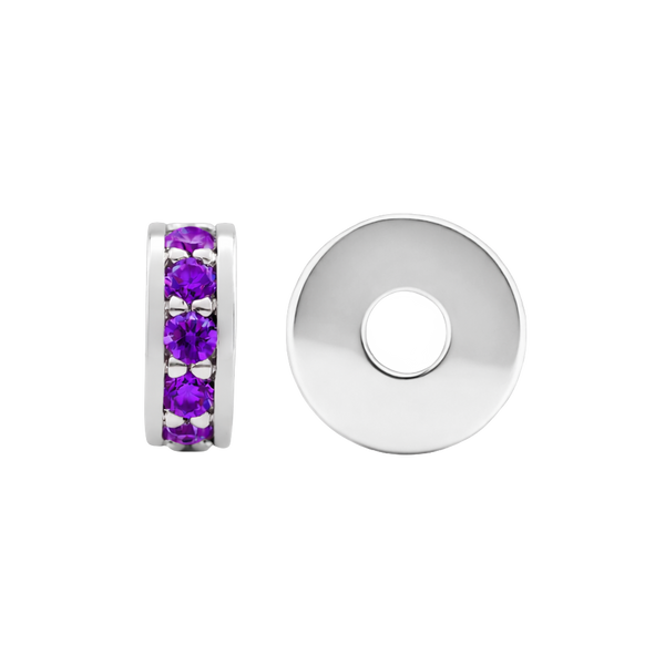 Gemstone Roundel Beads in Sterling Silver (5.5 x 2.3 mm)