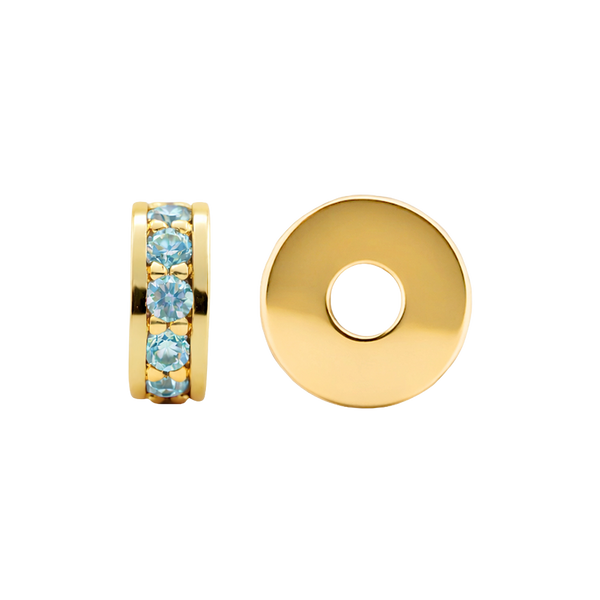 Gemstone Roundel Beads in 14K Gold (5.5 x 2.3 mm)