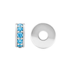 Gemstone Roundel Beads in Sterling Silver (5.5 x 2.3 mm)