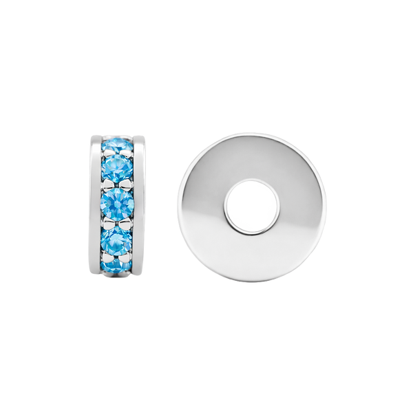 Gemstone Roundel Beads in Sterling Silver (5.5 x 2.3 mm)