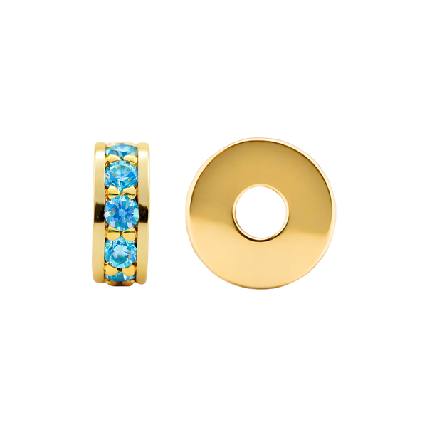 Gemstone Roundel Beads in 14K Gold (5.5 x 2.3 mm)