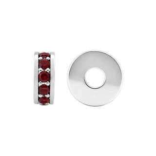 Gemstone Roundel Beads in Sterling Silver (5.5 x 2.3 mm)