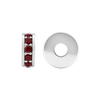 Gemstone Roundel Beads in Sterling Silver (5.5 x 2.3 mm)