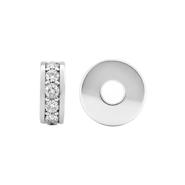 Gemstone Roundel Beads in Sterling Silver (5.5 x 2.3 mm)