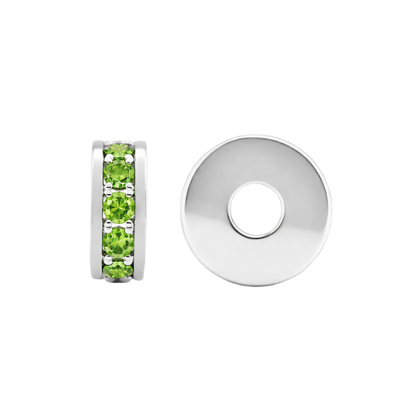 Gemstone Roundel Beads in Sterling Silver (5.5 x 2.3 mm)
