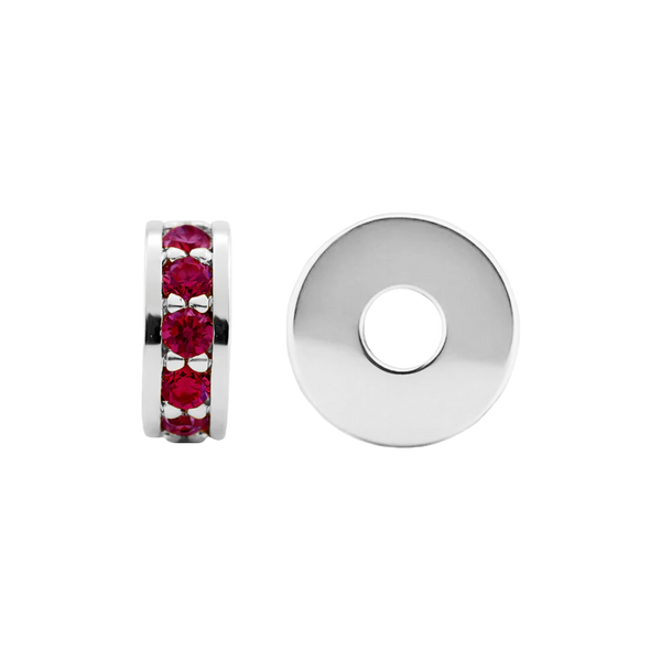 Gemstone Roundel Beads in Sterling Silver (5.5 x 2.3 mm)