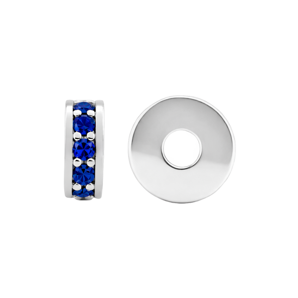 Gemstone Roundel Beads in Sterling Silver (5.5 x 2.3 mm)