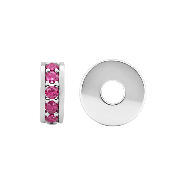 Gemstone Roundel Beads in Sterling Silver (5.5 x 2.3 mm)