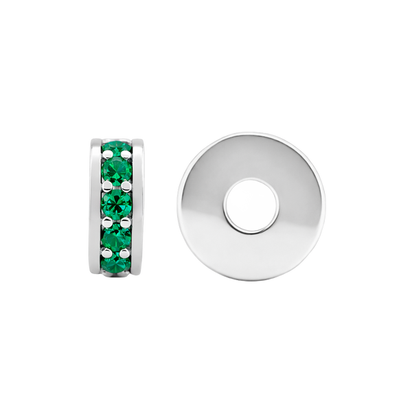 Gemstone Roundel Beads in Sterling Silver (5.5 x 2.3 mm)