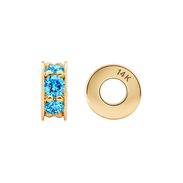 Gemstone Roundel Beads in 14K Gold (6.3 x 2.5 mm)