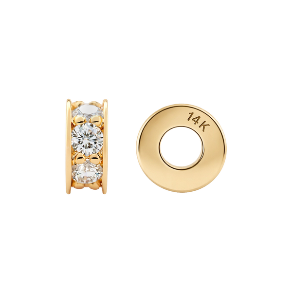 Gemstone Roundel Beads in 14K Gold (6.3 x 2.5 mm)