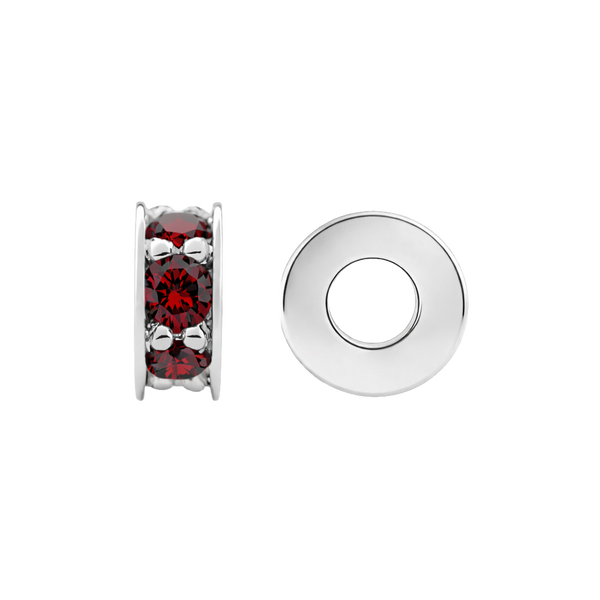 Gemstone Roundel Beads in Sterling Silver (6.3 x 2.5 mm)