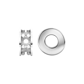 Roundel Beads in Sterling Silver (6.3 x 2.5 mm)