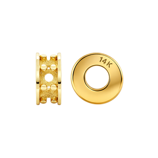 Roundel Beads in 14K Gold (6.3 x 2.5 mm)