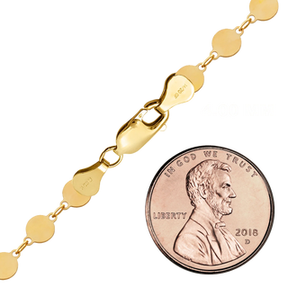 Finished Mirror Round Disc Bracelet in 14K Gold-Filled (4.00 mm)