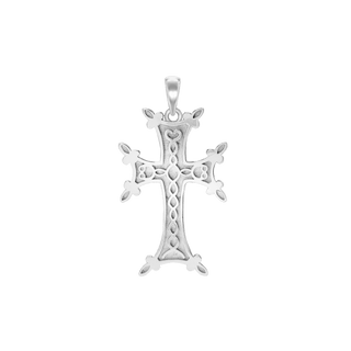 Sterling Silver Armenian Cross Pendant (33 x 18 mm)