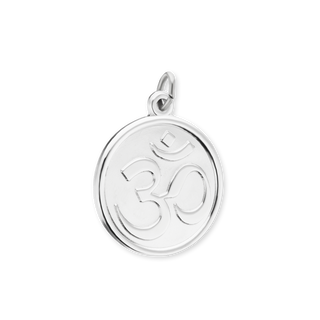 Sterling Silver Hindu Om Pendant (25 x 19 mm)