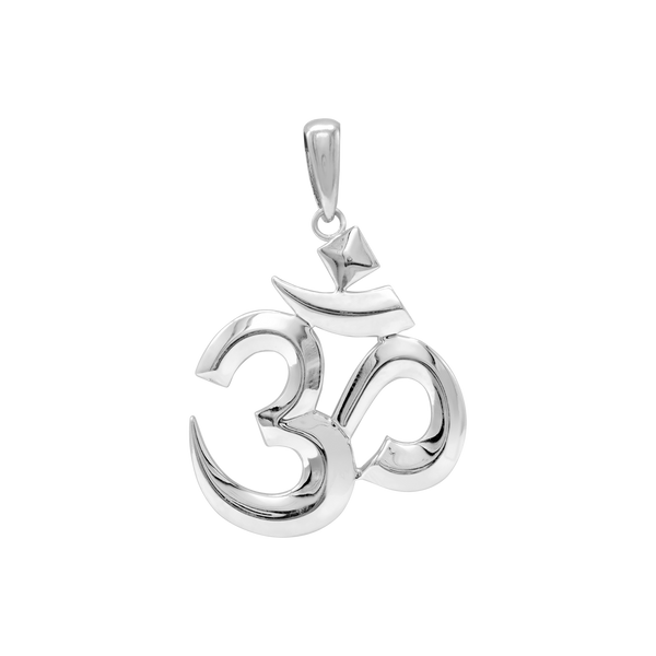 Sterling Silver Hindu Om Pendant (33 x 24 mm)