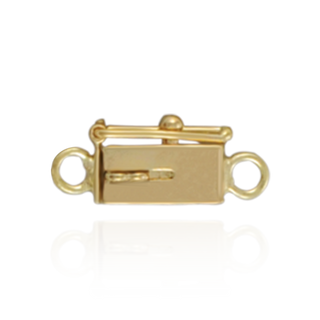 Closed Top Box Clasps with Rings (2 mm - 3.5 mm)